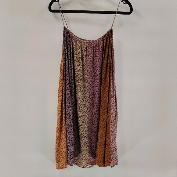 Storia Mini Dress Size Medium Spaghetti Straps Multicolor Floral Flowy Sundress - Picture 1 of 7